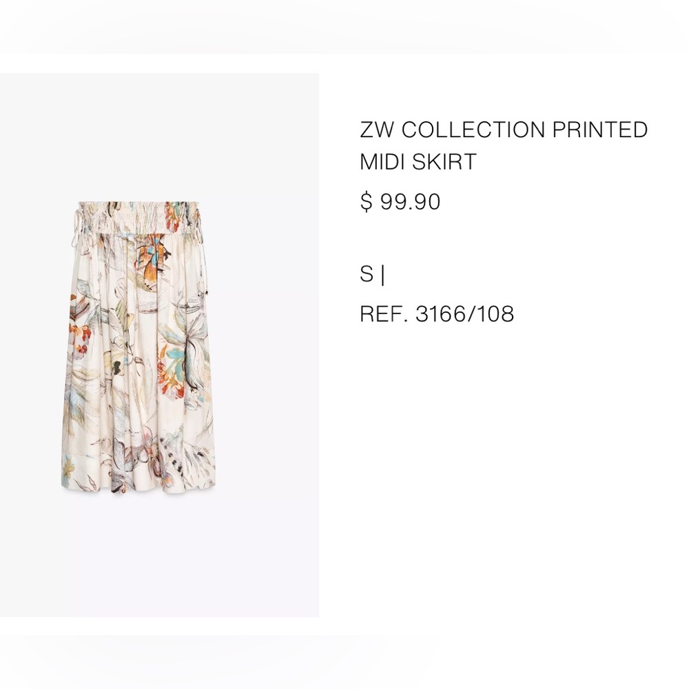 NWT Zara Collection skirt, size S